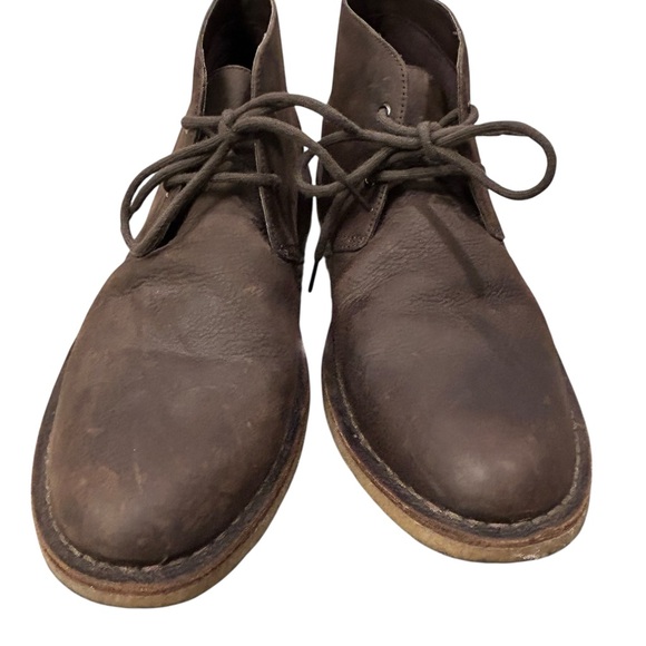 UGG Men's Leighton Dark Brown Leather ENERG Chukka Boots 11 - Picture 4 of 10